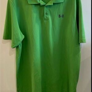 Under Armour Men’s Loose Heat Gear Lime Green Short Sleeve Polo Size XL